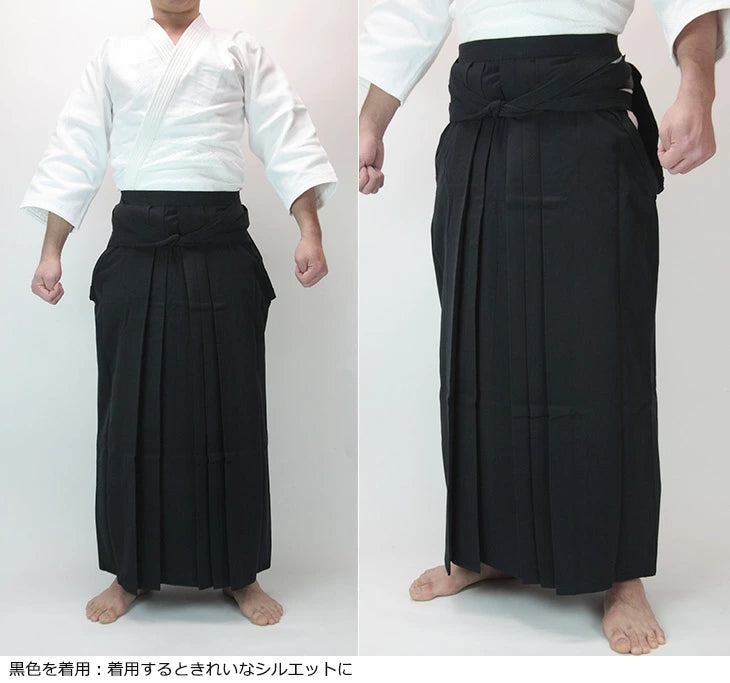 AH300 特製テトロン合気道袴(黒)