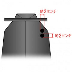 刺繍オプション（袴：右臀部）: embroidery content of Hakama